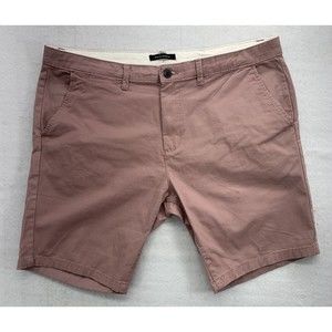 Peacocks Shorts Mens Size 36 Dark Pink Bermuda Summer Time Vacation Beach Travel